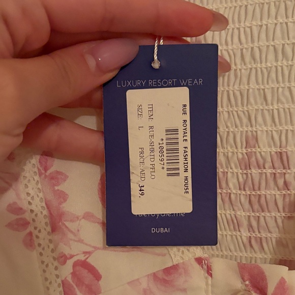 Charming White and Pink Floral Kids Dress - Picture 4 of 5